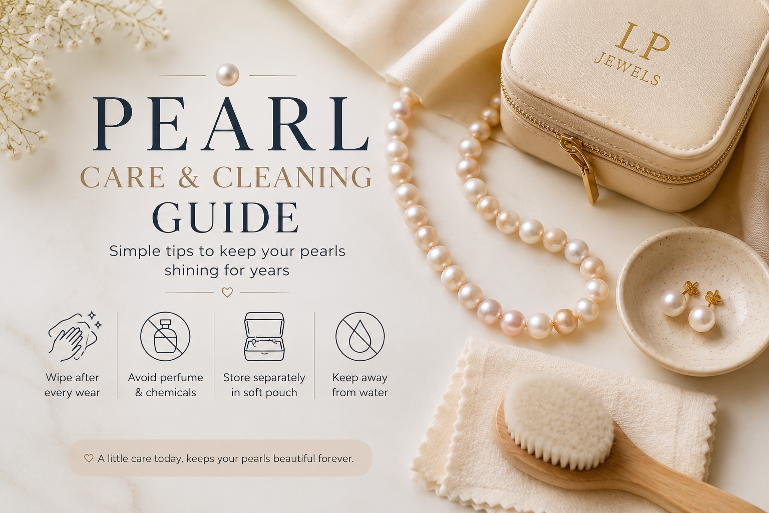 Pearl Care and Cleaning Guide: How to Keep Your Pearls Lustrous