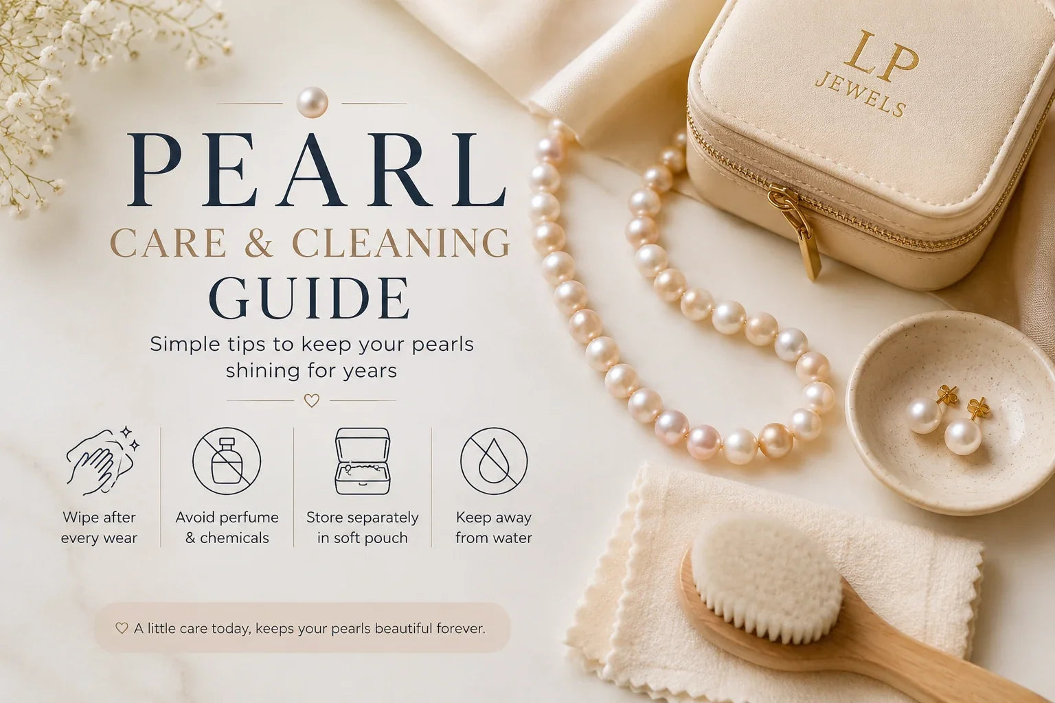 Pearl Care and Cleaning Guide: How to Keep Your Pearls Lustrous