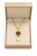 LP Jewels Stylish Cat Shaped Pearl Pendant Jewelry