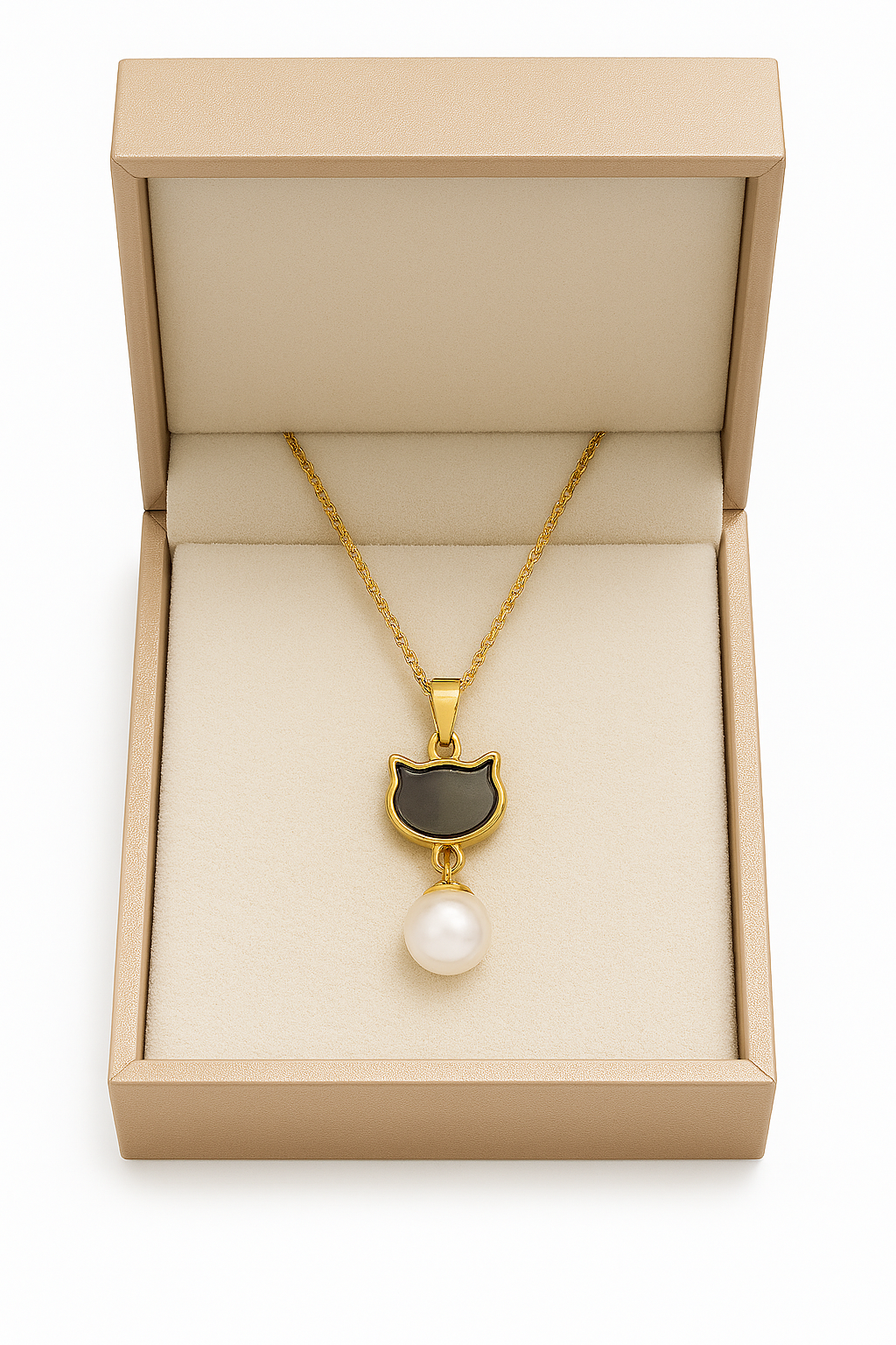 LP Jewels Stylish Cat Shaped Pearl Pendant Jewelry