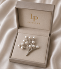 Pearl Branch Brooch Pin for Women | Silver-Tone Brooch | LP Jewels