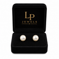 LP JEWELS South Sea Pearl Stud Earrings for Women | Elegant 5.5 mm Pearl Earrings