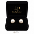 LP JEWELS 8mm South Sea Pearl Stud Earrings for Women | Classic Luxury Pearl Earrings