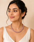 11-14mm Fancy Pink Pearl Mala Necklace | LP JEWELS