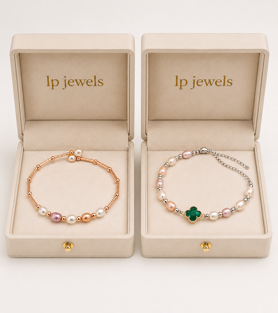 Freshwater Pearl Adjustable Bracelet Duo Set for Women