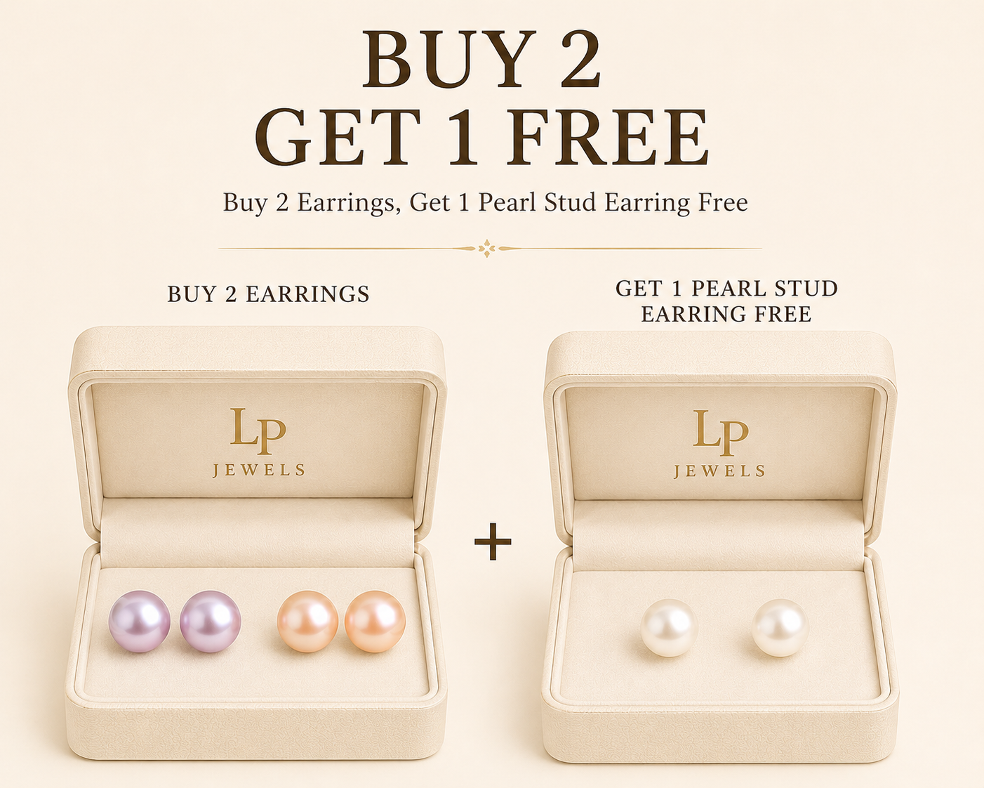 Pearl Stud Earrings Combo Offer | Buy 2, Get 1 Free