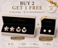 Floral Pearl Earring Combo Set with 7mm Pearl Studs | LP Jewels