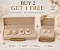 Pearl & Mother of Pearl Earring Combo Set | 3 Pairs | Gold-Plated