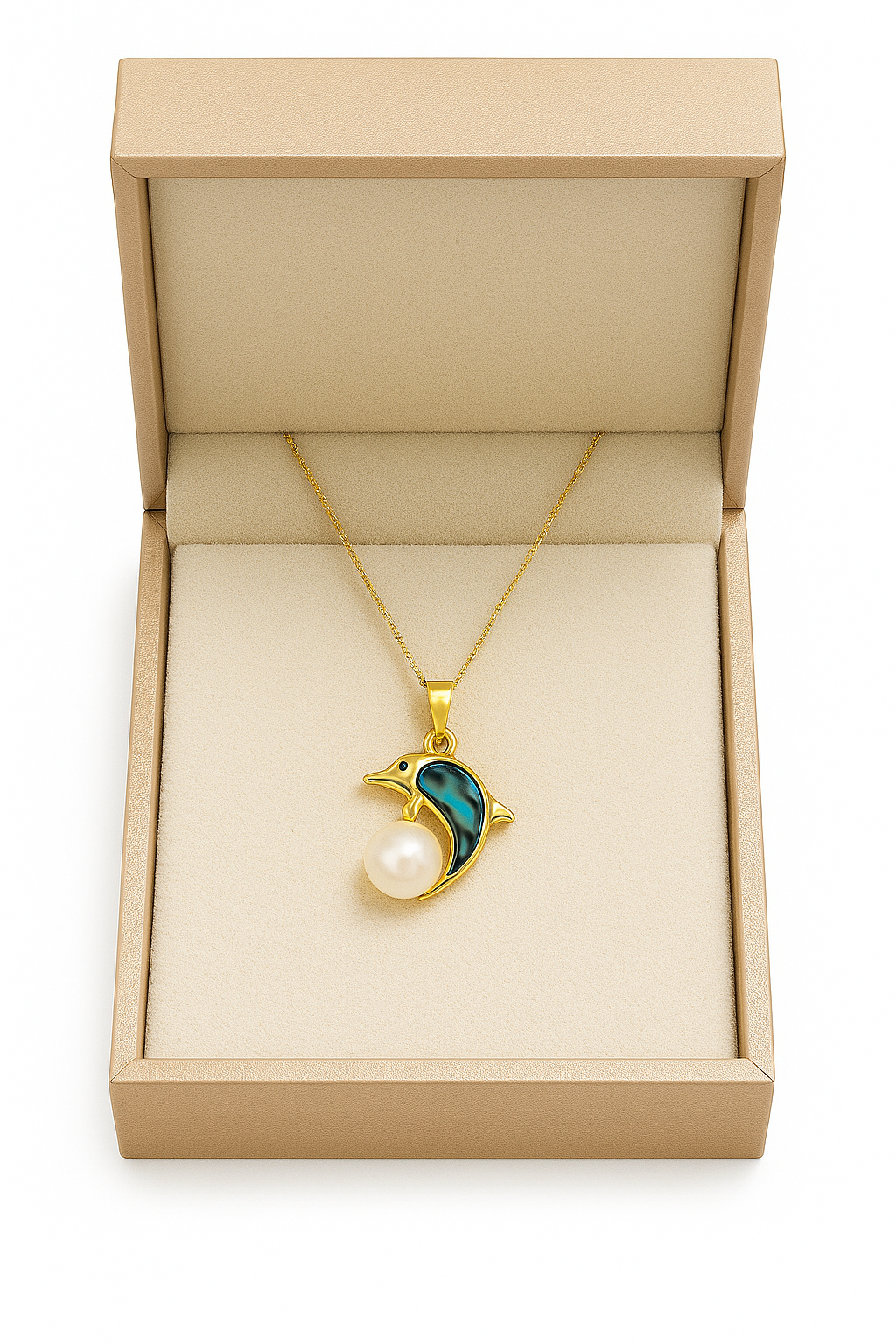 LP Jewels Elegant Dolphin Design Pendant with Pearl