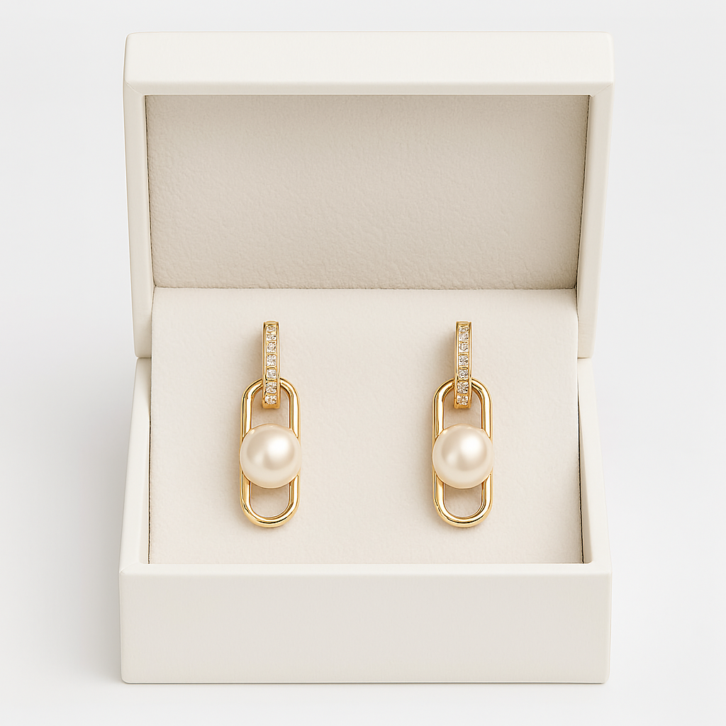 Elegant Pearl & Butterfly Earrings Combo Set – Premium 2 Pair Gift Box