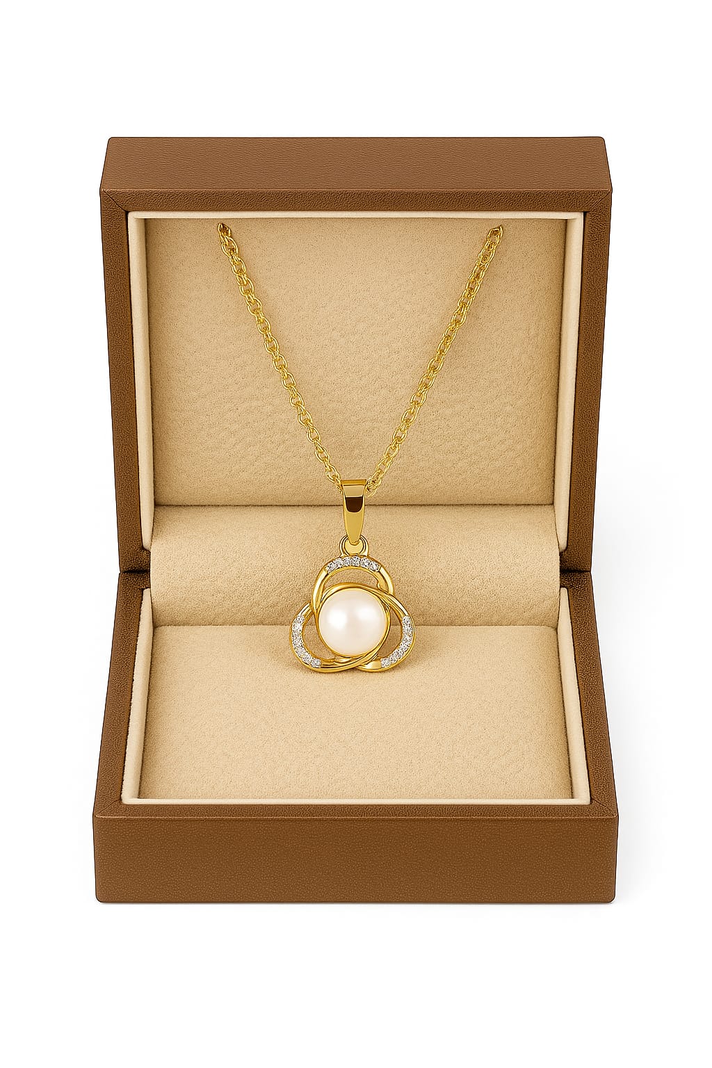 LP Jewels Gold-Plated Pearl Pendant Necklace