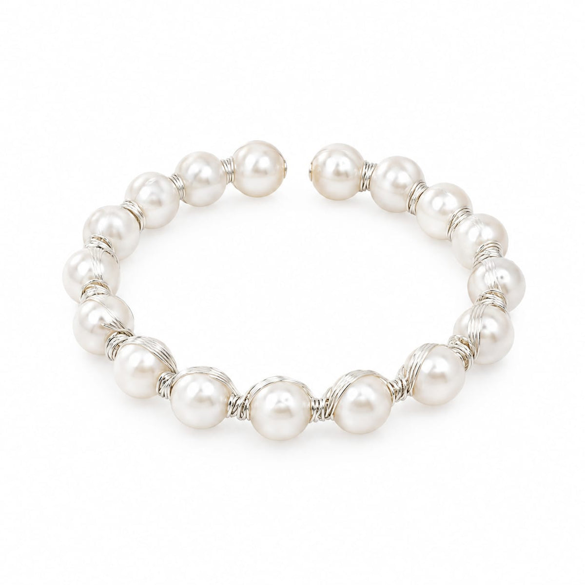 Silver Pearl Bracelet for Women | White Pearl Bracelet | LP JEWELS