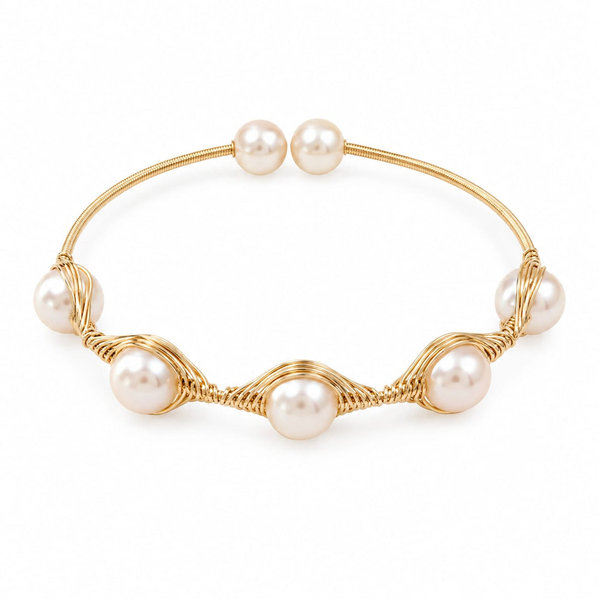 Gold Pearl Cuff Bracelet for Women | LP JEWELS