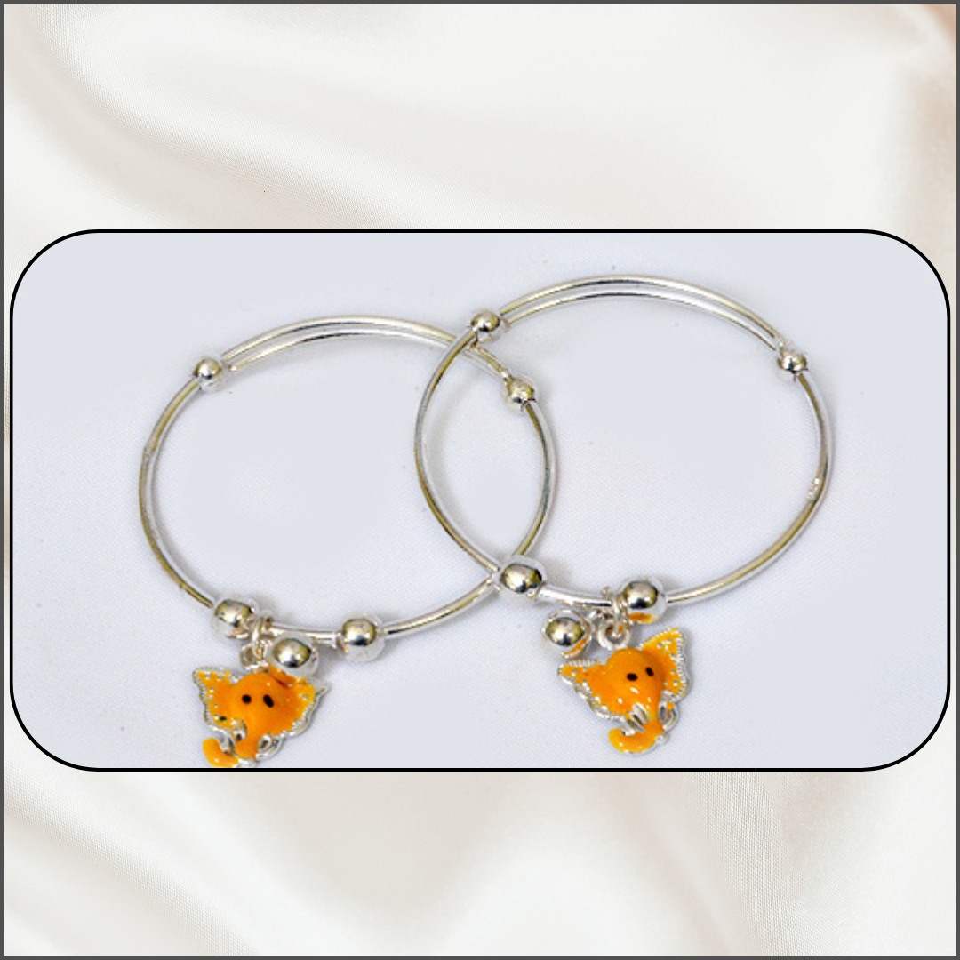 Adjustable Ganesha Bracelet  Silver