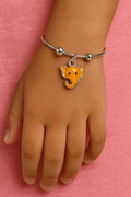 Adjustable Ganesha Bracelet  Silver