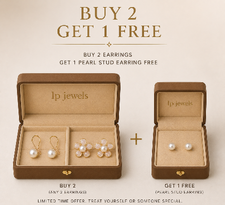 LP Jewels Pearl Earring Trio Gift Set | Floral, Drop & 7mm Pearl Studs