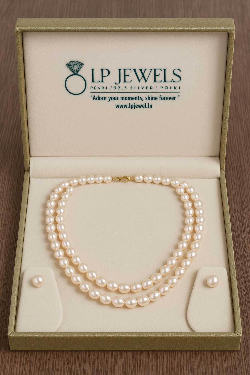 Elegant Double Line Pearl Necklace