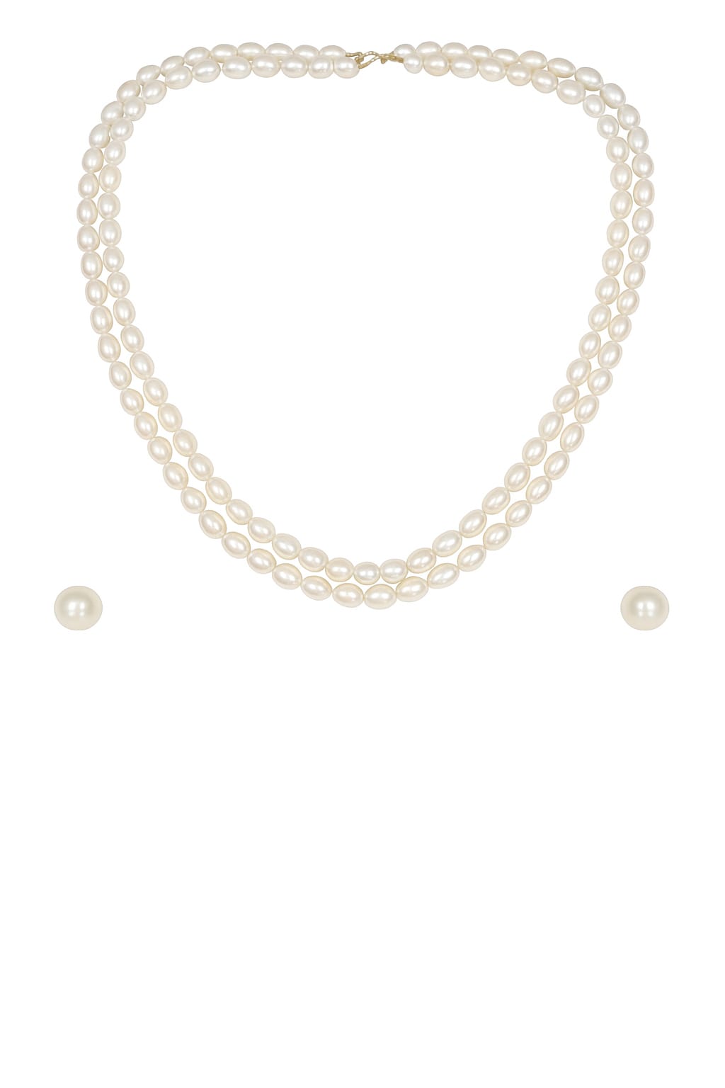 Elegant Double Line Pearl Necklace