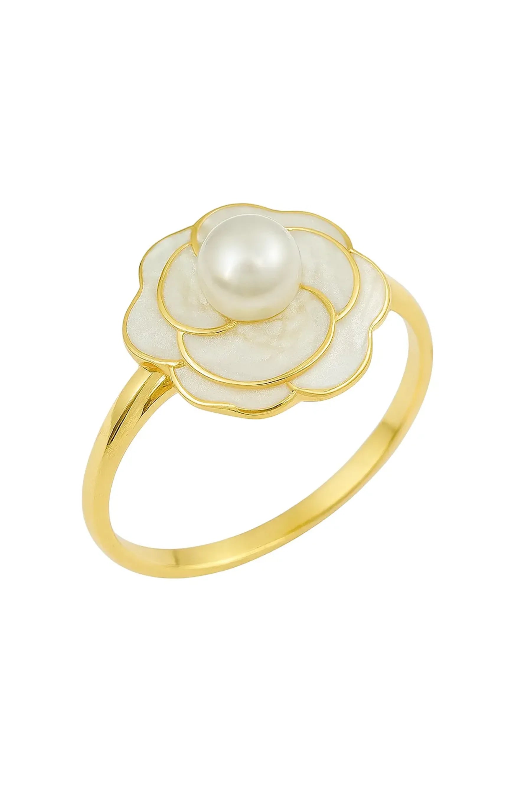 Pearl Blossom Gold Ring