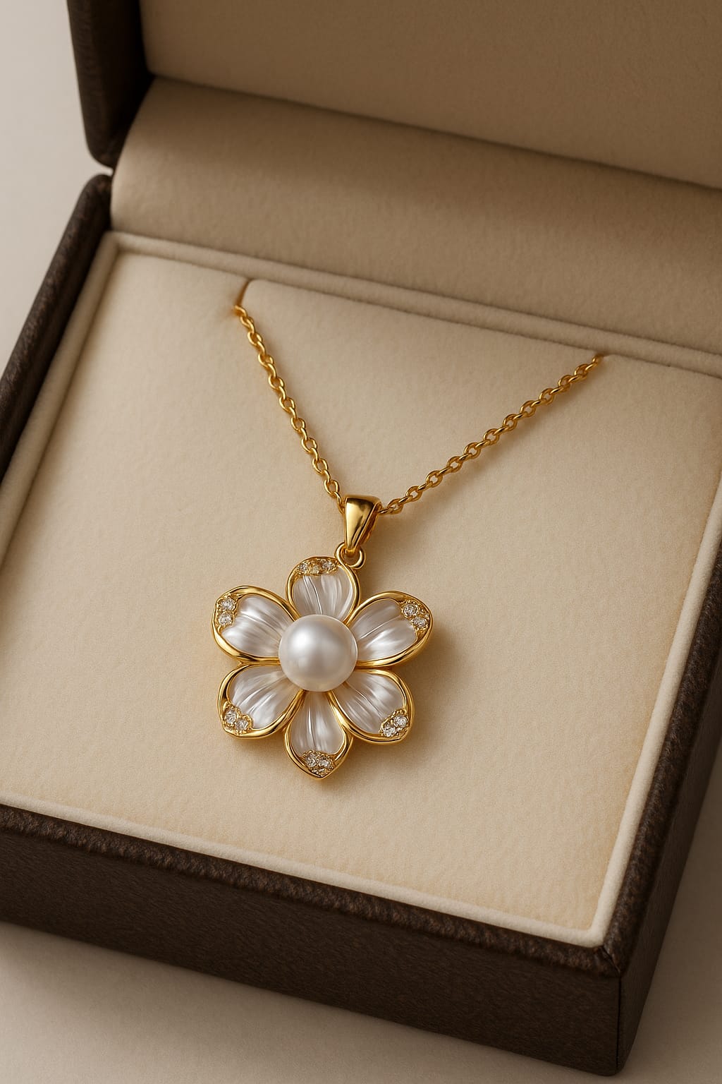 LP JEWELS Elegant Flower Pendant Necklace