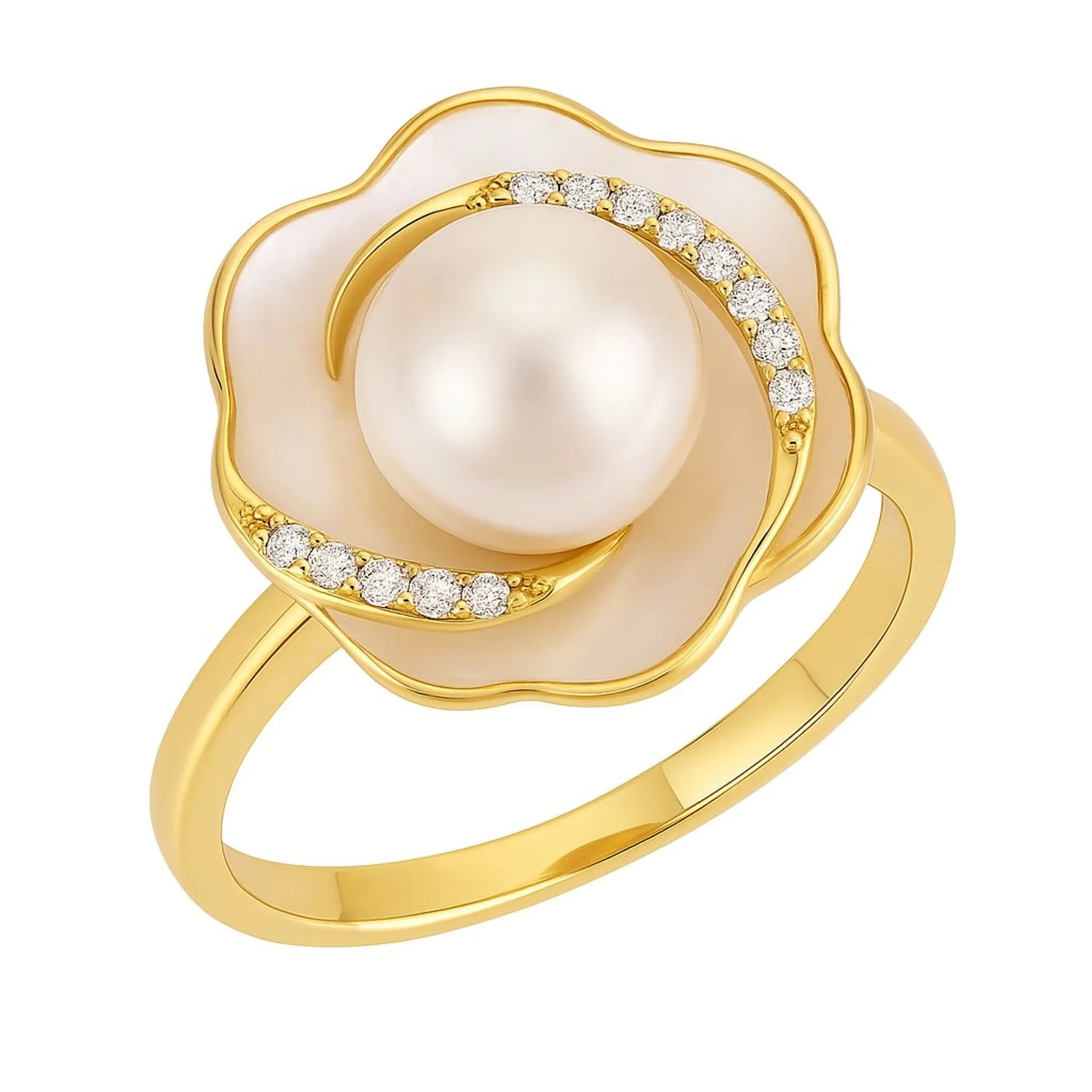 LP Jewels Elegant Pearl Flower Ring
