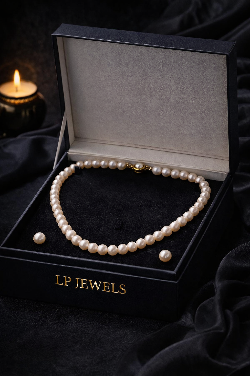 LP JEWELS: 8-9mm Full Round Pearl Necklace Set