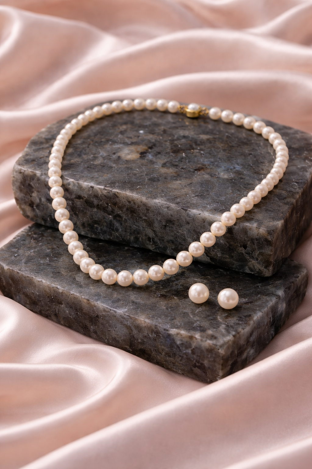 LP JEWELS: 8-9mm Full Round Pearl Necklace Set
