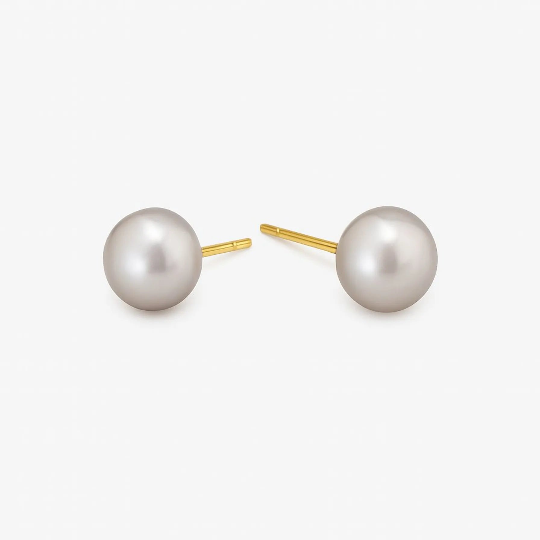 Classic Black Pearl Stud Earrings