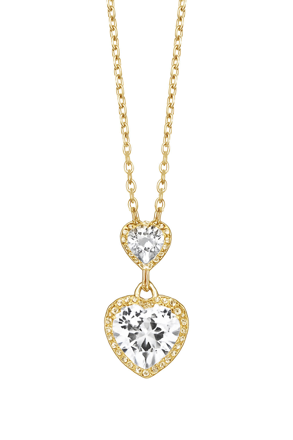 LP Jewels Designer Twin Heart Pendant Chain for Women