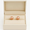 Peach Pearl Stud Earrings