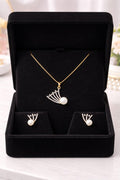 LP JEWELS- Contemporary Pearl Pendant Necklace Set for Women