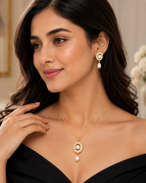 Pearl & Ruby Pendant Set Combo – B1G1 Free - LP Jewels