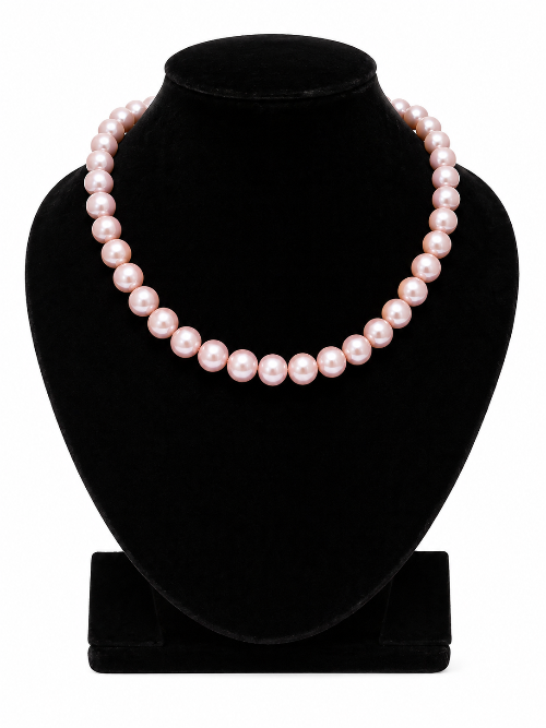11-14mm Fancy Pink Pearl Mala Necklace | LP JEWELS