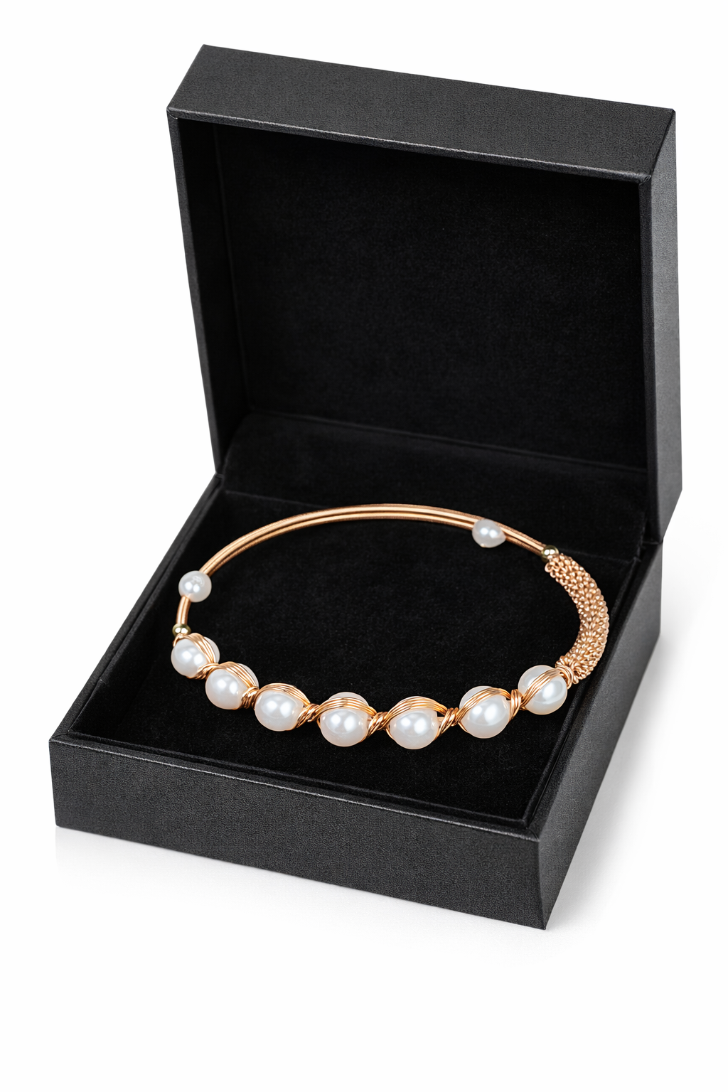 Gold-Tone Freshwater Pearl Designer Bracelet | Elegant Pearl Cuff Bracelet | LP Jewels