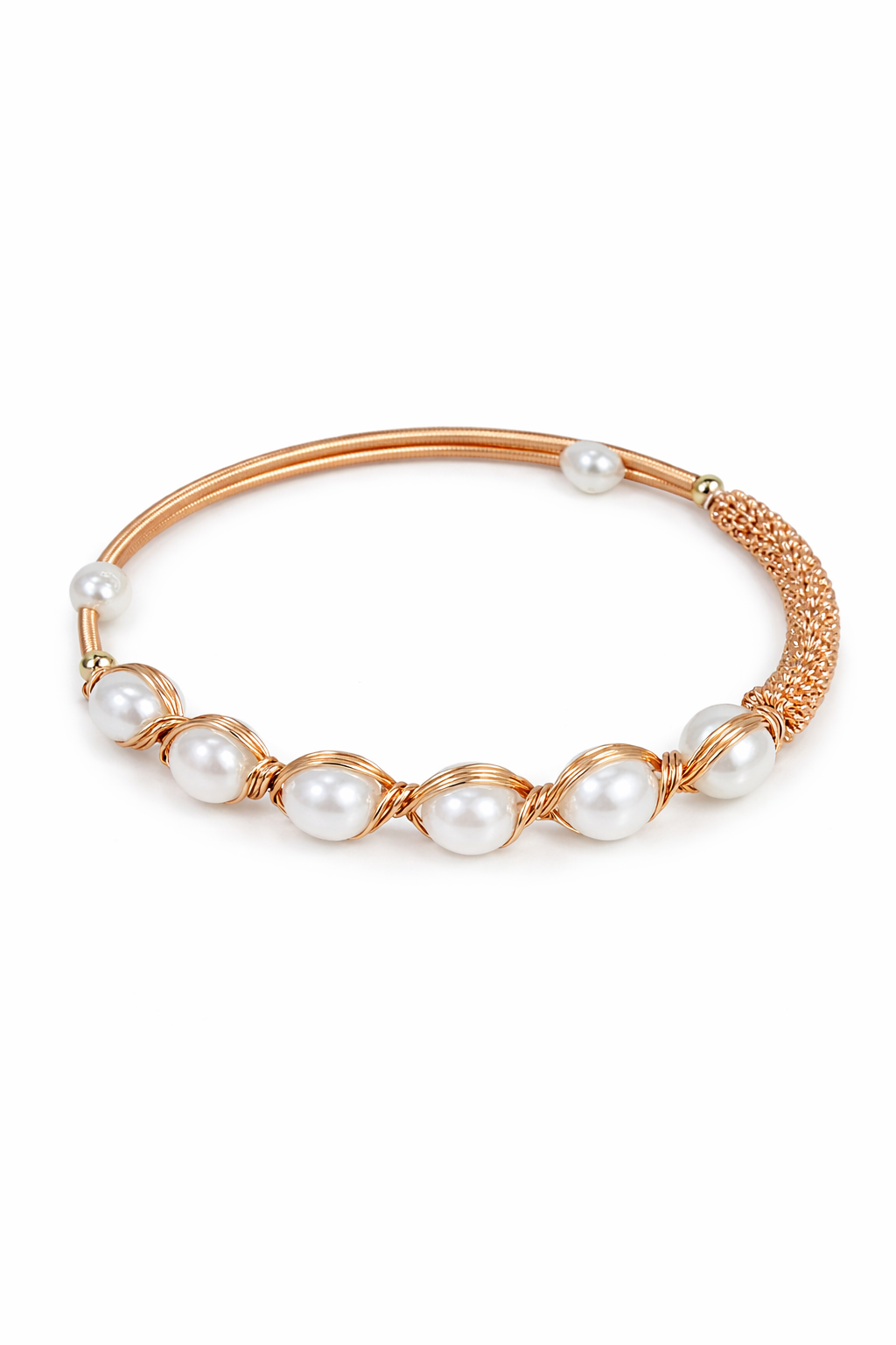 Gold-Tone Freshwater Pearl Designer Bracelet | Elegant Pearl Cuff Bracelet | LP Jewels
