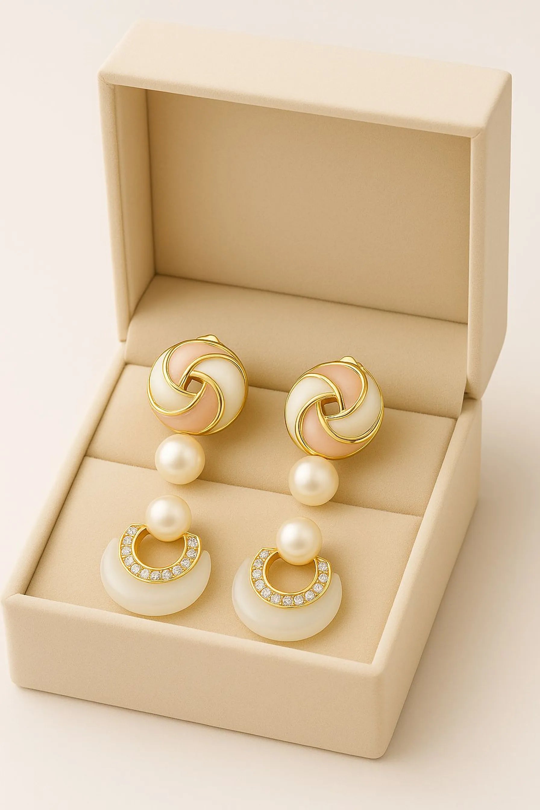 Luxury Pearl Duo Earring Set | LP Jewels Signature Collection