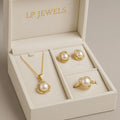 Graceful Pearl Combo Set with Gold Polish