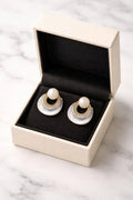 Elegant Pearl & Crystal U-Shaped Earrings